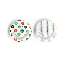 LANEYLI Pacifier Clip, Neutral Baby Paci Clip for Boys and Girls, DIY Pacifier Clip Supplies, Suitable for Attaching Teethers, Toys, Burp Cloths, Swaddles, Blankets (Hand Painted DOT1 & Line, Clip)