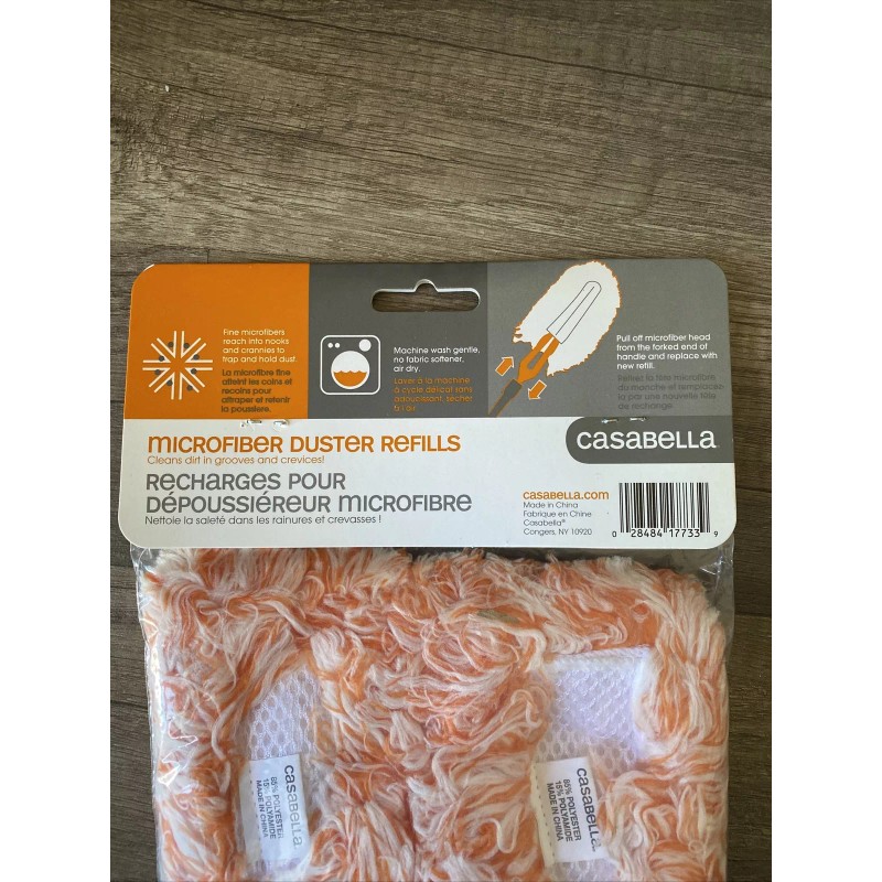 Casabella 2x, Microfiber Duster Refills 2 per package.