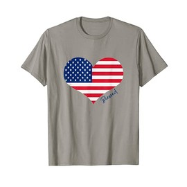 Cute American Flag Heart Blessed Shirt, Tote, Pillow T-Shirt