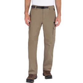 BC Clothing Men's Convertible Stretch Pant (Sand, L x 32)