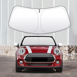 Front Windshield Sun Shade Custom Fit Compatible for Mini Cooper F55 Sunshade Foldable UV Ray Reflector Sun Visor Protector Accessories Shield Cover Reflective (for Mini Cooper F55)