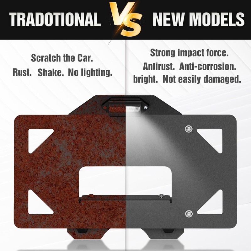for Ford Bronco Spare Tire Mount License Plate Frame with