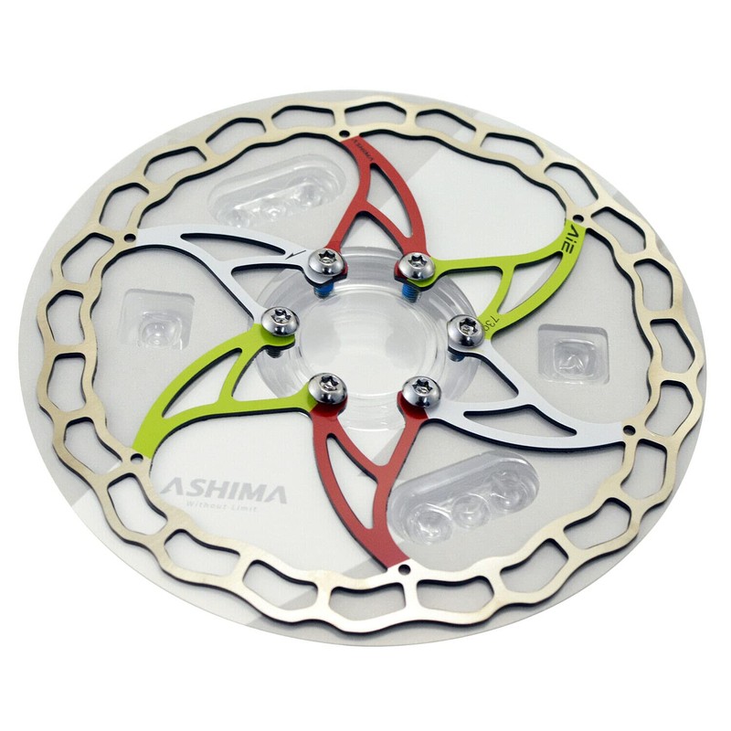 ASHIMA-LTD Ai2 ARO-09 Lightest Disc Brake Rotor 160mm 73g,2PCs, Multi-Color: