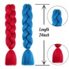 Red Blue Braiding Hair Extensions for Women Jumbo Ombre Pre-stretched