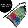 12 Pcs Small Mesh Bags Black Nylon Drawstring Bags with