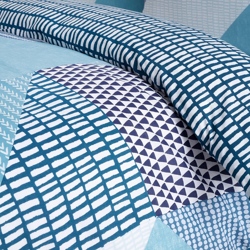 Catherine Lansfield Bedding Larsson Geo Single Duvet Cover Set with