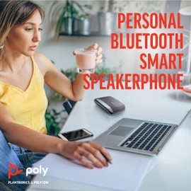 Poly - Sync 20 Bluetooth/USB-A Speakerphone - Personal Portable Speakerphone - Noise & Echo Reduction - Connect to Cell Phones via Bluetooth or Computers via USB-A Cable - Works with Teams, Zoom