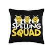 Spell Words Game Competitive Spelling Squad Spelling Bee Throw Pillow