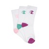 Champion Kids Sports C Logo Crew Socks, Pink Matter/Finnigan/Bruised Berry