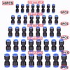 HAXIHA Pack of 40 Straight Pneumatic Connectors, 5/32 Inch 1/4