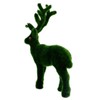 HEMOTON Christmas Reindeer Ornament Artificial Moss Flocked Animal Figurines Turf