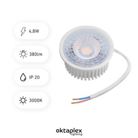 Oktaplex Set of 6 LED Module GU10 Replacement 230 V Recessed Spotlights Flat