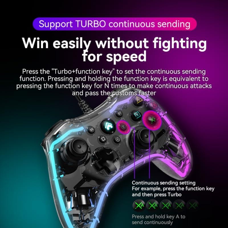 Wired Gaming Controller fo , Windows PC iOS Android Steam/Steam