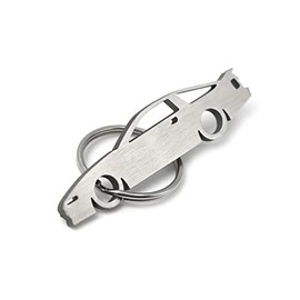 Streetculture CarShape Keyring Stainless Steel Motorsport JDM Supra MK3 Parts Turbo Car Vehicle Tuning - 931, silver