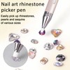 DANNEASY Rhinestone Picker Tool, Metal Diamond Art Pens Refillable Wax