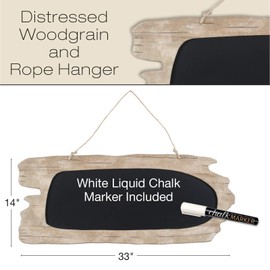 Rustic Barnwood Wall Mounted Hanging Chalkboard Sign 33"x14" - EGP-HD-0005