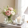 6 Pack Square Glass Vase 4" x 4" x 4",