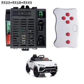 JRRXM Weelye RX23 7 Pin Socket 2.4G Bluetooth Control Box Receiver Kit is Suitable for Ride On Toy Cars, Wellye RX18 Controller Box Transmitter Motherboard for Power Wheel Replacement Accessories