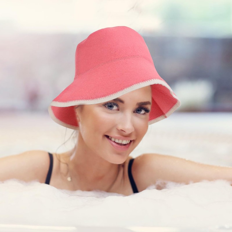 ORFOFE Sauna Hat Bath Cap Sauna Hats Wool Shower Hat