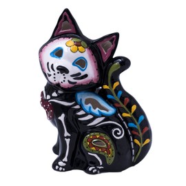 Blue Sky Ceramic, Multicolor 17769 Day of Dead-Cat Home Décor Accents