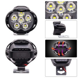 Aoling Motorcycle Fog Lamp, 12V Small LED Light, Bike Auxiliary Light, Motorcycle Fog Light, Waterproof, Motorcycle Fog Light, Spot, High Bright, Auxiliary Light, White, Extra Light, Car, Bicycle,