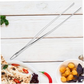COLLBATH Stainless Steel Kitchen Tweezers Long Precision Tongs for Cooking BBQ Seafood and Buffet Serving Essential Chef Tool for Meat Salad and Appetizers