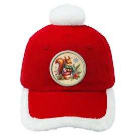 Nuanua Santa Hats Women's Hat Christmas Squirrel Santa Baseball Cap