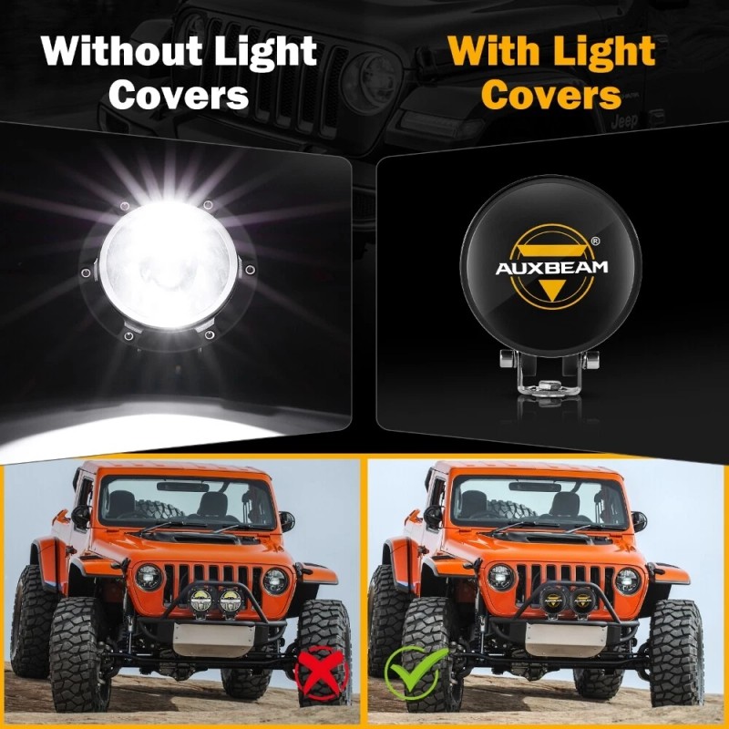 AUXBEAM 4" 110W 11000LM OFFROAD LED DRIVING LIGHTS COMBO +
