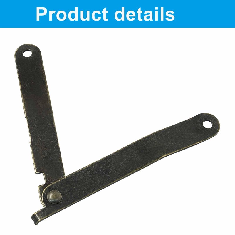 Bivethoi 2Pcs Folding Support Hinge, Antique Bronze Rotatable Lid Support