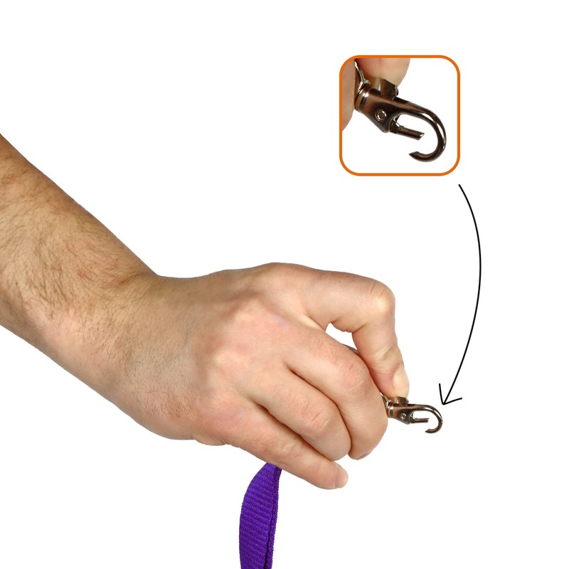 Karteo Lanyard with Carabiner Purple [Pack of 10] Lanyard Lanyards