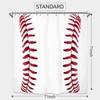 Yookeb Baseball Sports Bathroom Shower Curtain 71W by 71H Inch