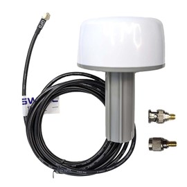 Maswell Marine GPS External Antenna - 1575.42MHz 42±2dB, SMA with TNC BNC Adapter Compatible with NMEA 0183 Garmin GPSMAP MAP NavTalk StreetPilot Furuno Matsutec Trimble Encoder Fishfinder Echo