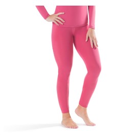 Rocky Fleece Lined Leggings Women Thermal Underwear Bottoms Women Thermal Leggings Womens Warm Long Johns Womens Thermals Pants Insulated Winter Cold Weather Ski (Mauve Pink - Large)