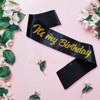FSJJLLU ‘It's My Birthday' Birthday Sash Black with Glitter Gold