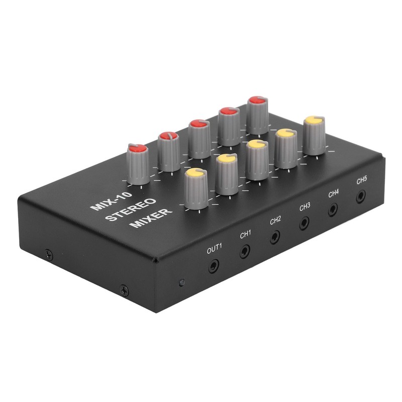 10 Channel Audio Mixer with 3.5mm Jack 10 Input 2