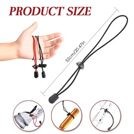 WHYCNJL Pack of 2 Backpack Buckle Elastic Rope Tie Cable Adjustable Fastening Buckle for Camping Hiking Pole Holder Trekking Backpack Outdoor Mountaineering Black Red