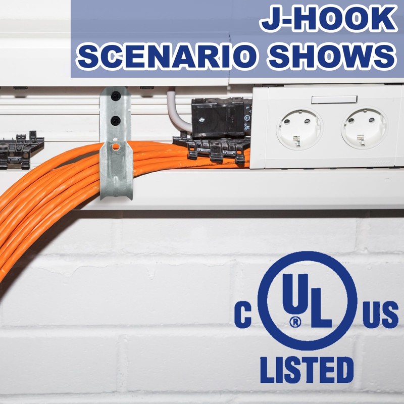 Gisafai 100 Cable Support J Hook, Cable Hooks for Hanging,