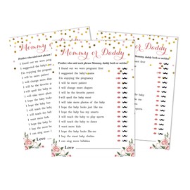 Inkdotpot Mommy Or Daddy Who said it Game Its A Boy Its A Girl Gender Reveal Confetti Set Of 50 Fun Baby Shower Game Party Supply