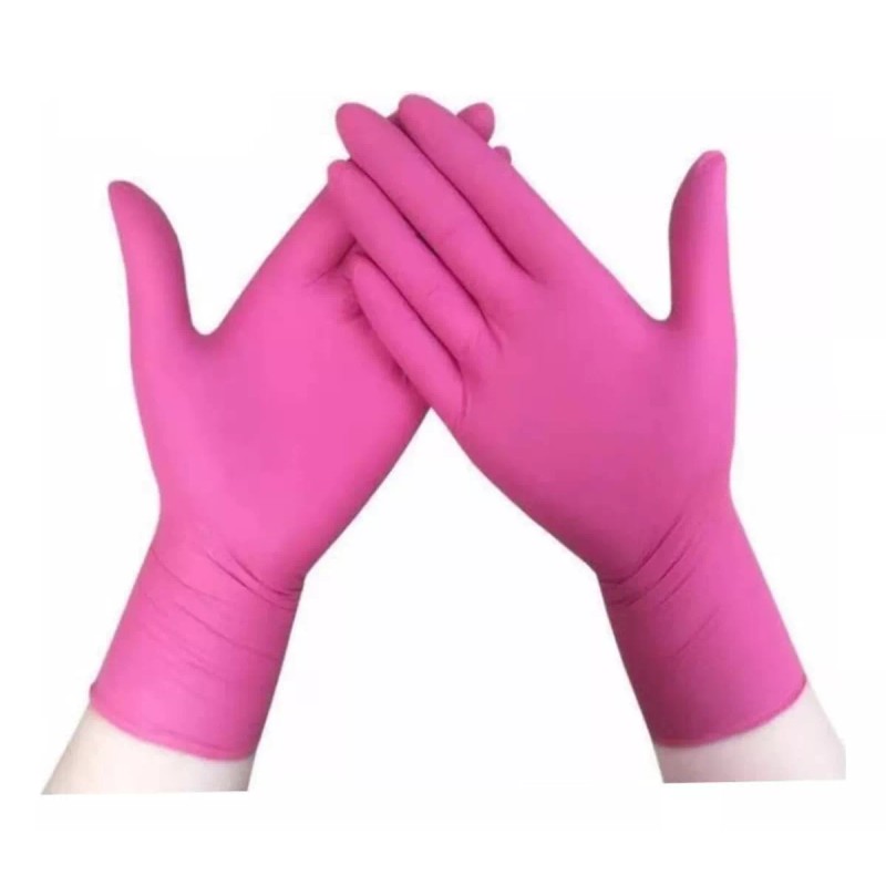 VMerli Guantes Limpieza Desechables De Latex Rosas 100 Piezas