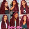 Fuduete 28 Inch 99J Burgundy Deep Wave 13x6 Lace Front