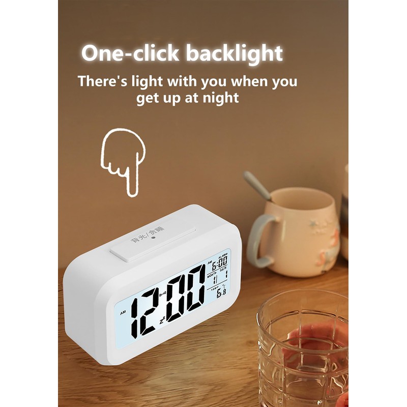 WANGCL 12/24 hour digital alarm clock bedside table clock with