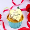 Valentine's Day Cupcake Decorations - 24pcs Rose Carving Gold Mirror