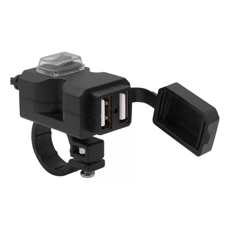PopBabies Cargador Moto Doble Usb 2.1a Celular Gps Adaptable Universal