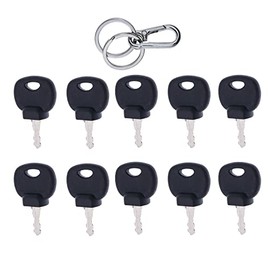 10PCS Ignition Keys 14707 14607 14603 5755124 8035807 Compatible with Bobcat New Holland Industrial JCB Bomag Hamm Roller Compaction Dynapac Terex Vibromax Volvo Ford Moxy 85804675 05755125