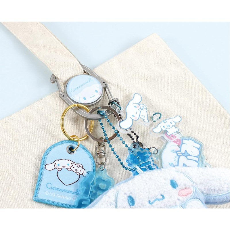 T'S Factory SR-5541837CR Double Carabiner Keychain Sanrio Characters Cinnamoroll, Blue