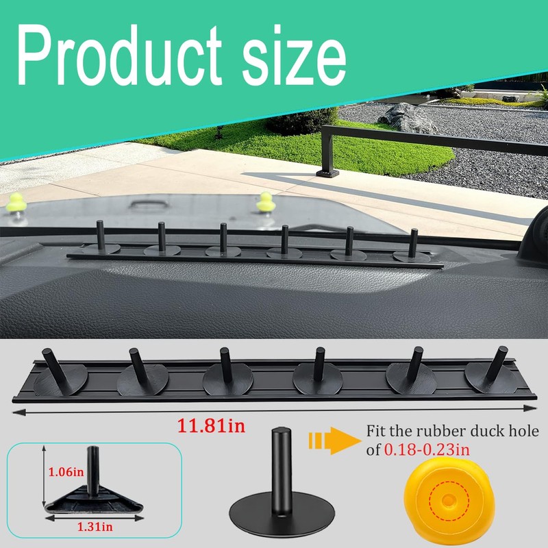 WLORYB Duck Holder for Jeep,Aluminum Slide Rail Duck Mount for