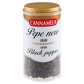 Cannamela, La Dispensa, Pepe Nero in Grani, Confezione da 85g, Piccantezza Intensa, Adatto a Primi Patti, Filetti, Insaporitore per Insalate e Contorni