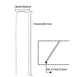 LANIAKEA Garden Stakes 8 Inch Metal Garden Staples 200 Pack Galvanized Landscape Pins Heavy Duty Landscape Stakes for Gardening Fence Landscape Ground Cover