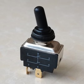 1Piece KEDU HY29E Toggle Switch with Silicone Protection Cover ON-Off DPST 2HP 20/15A 125/277V 18R(15) A 125V 18(12) A 250V 5E4 CE