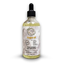 Plantae Dominus Argan Oil Blend with Castor oil, Coconut oil, Almond oil, Avocado oil, Lavender oil, and Coffee oil for Superior Hair Growth, Strengthening, and Scalp Health, 3.3 Fl Oz